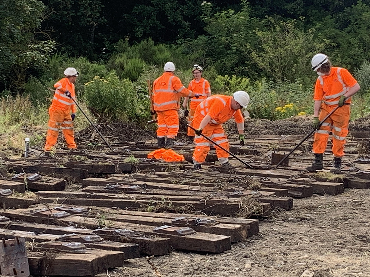 Network Rail lifting existing track