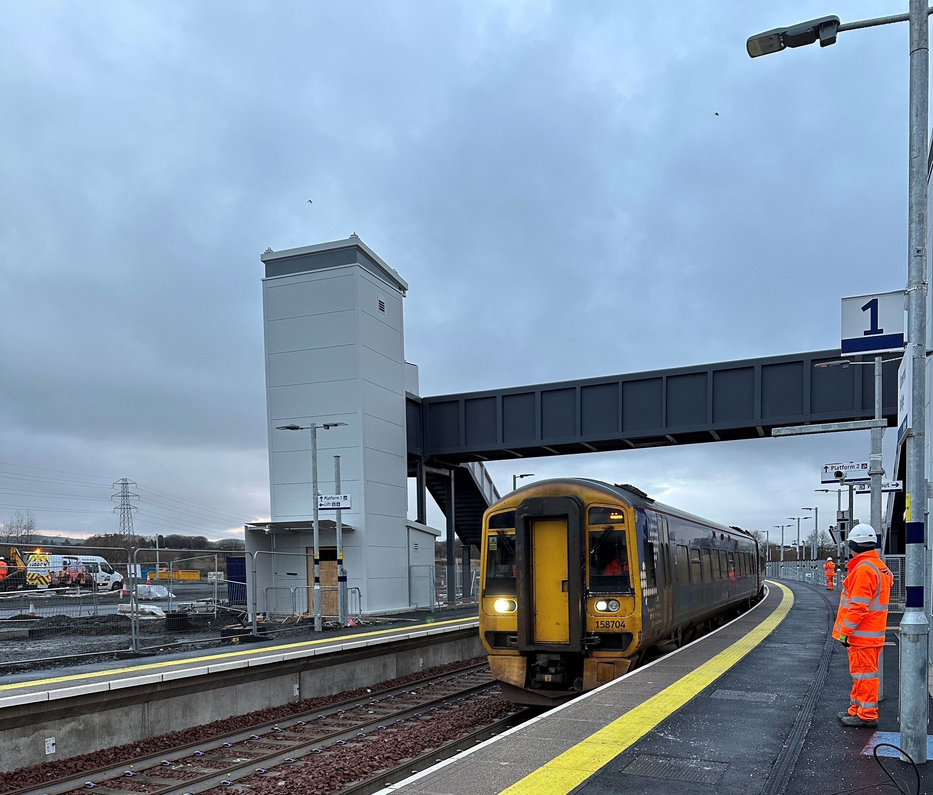 The first train at Cameron Bridge